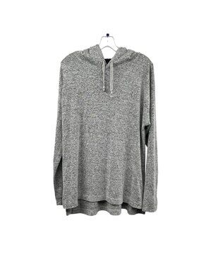 Max & Mia Womens Heather Gray Hoodie Pullover Size Large
